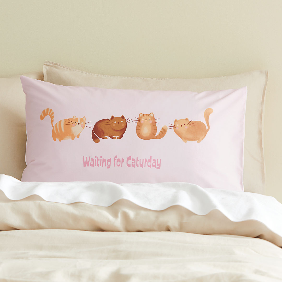 Shop Waiting For Caturday Standard Pillowcase Online Bed Bath N' Table