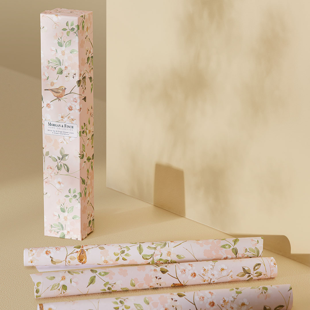 Shop Scented Drawer Liners Set Of 6 White Tea & Ginger Online Bed