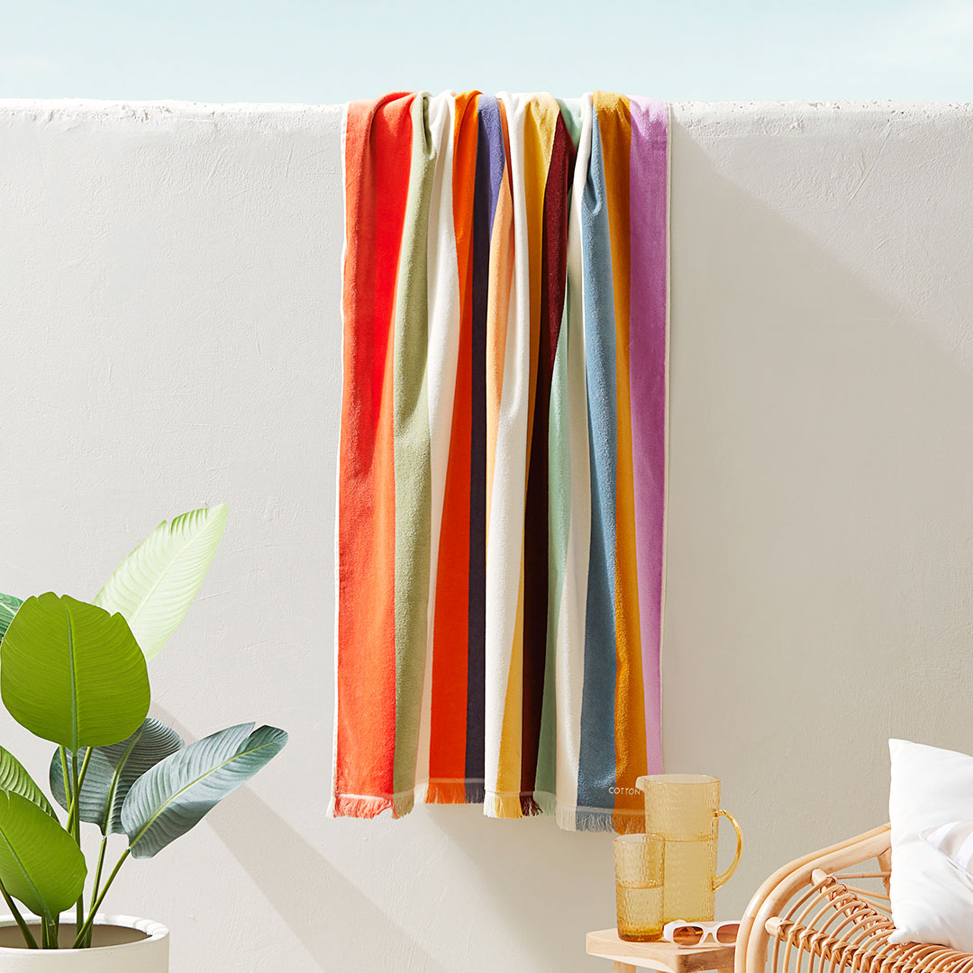 Shop Sonny Beach Towel - Multi Stripe Online| Bed Bath N' Table