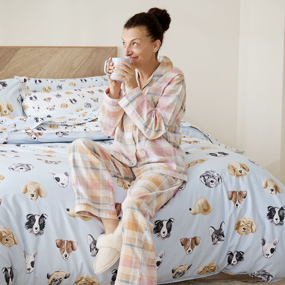 Shop Mara Check Flannelette Pyjamas Online | Bed Bath N' Table