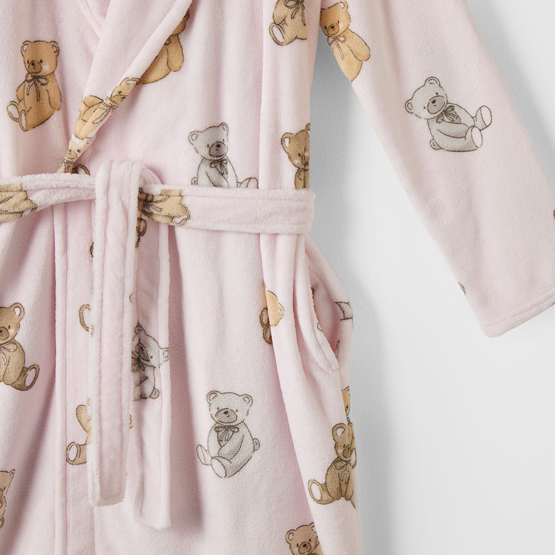 Shop Cuddly Bear Printed Plush Robe Online | Bed Bath N' Table
