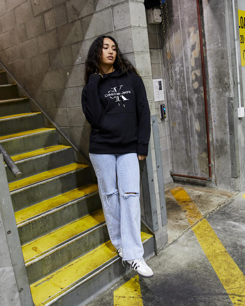 Disrupted Outline Monologo Hoodie