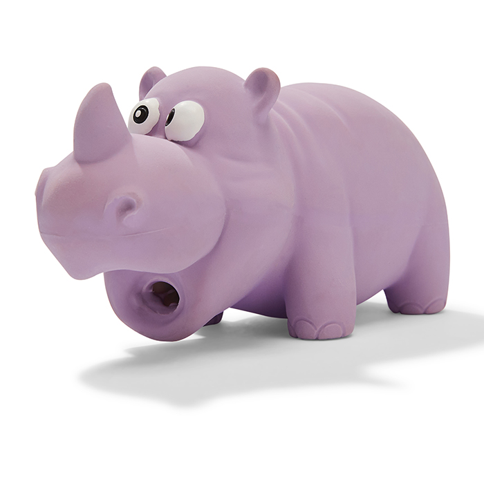 purple hippo dog toy