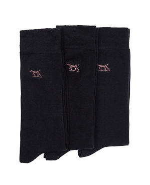Image of Dry Plains Three Pack Socks / Marine