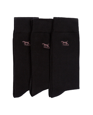 Image of Dry Plains Three Pack Socks / Onyx