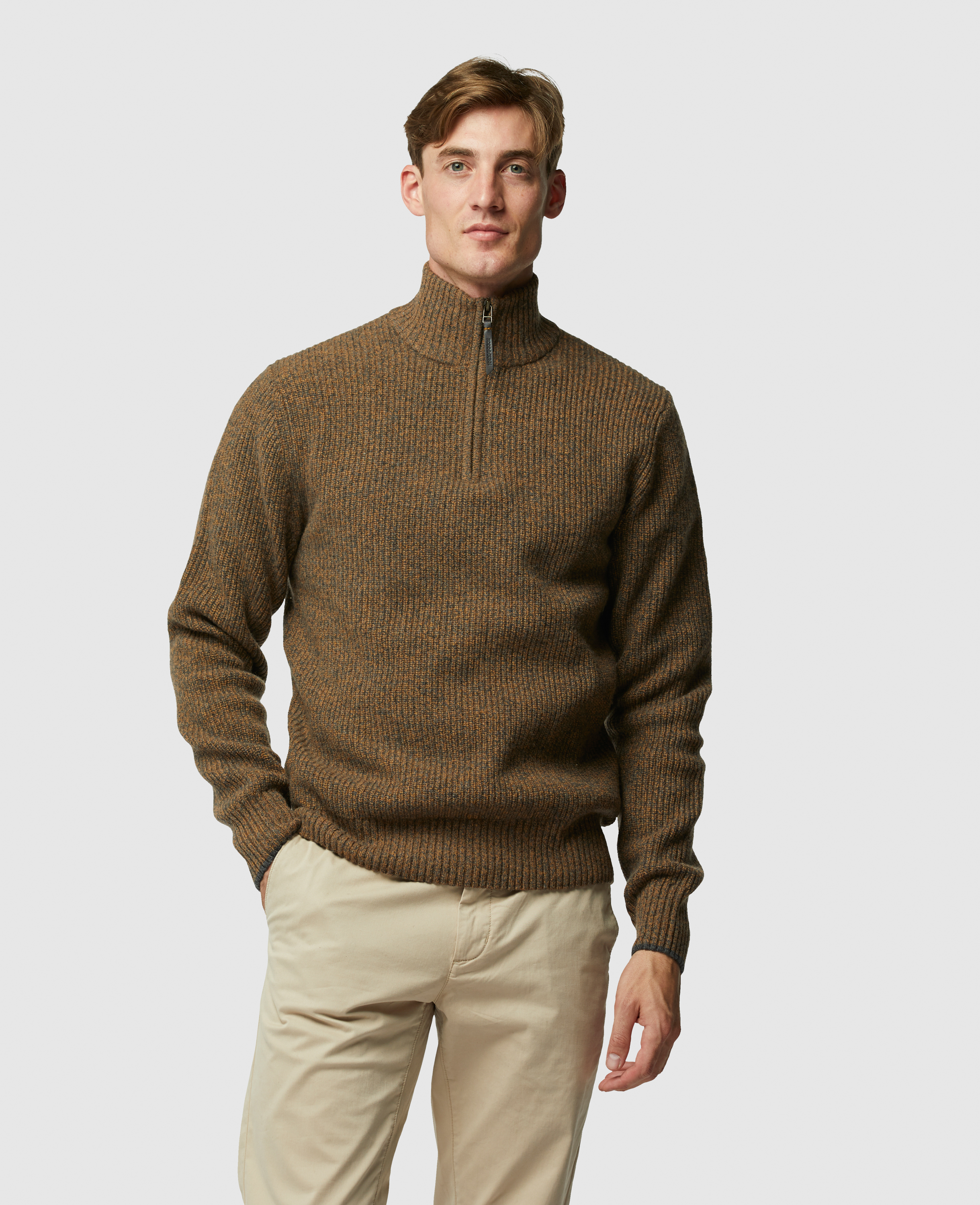 Rodd & Gunn Robbies Road Knit In Biscuit