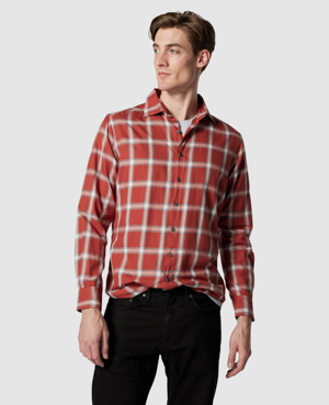 Rodd & Gunn Eden Park Sports Fit Check Button-up Shirt In Brick