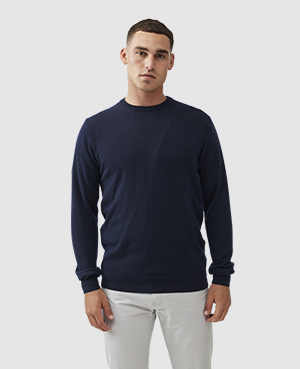 Rodd & Gunn Queenstown Crewneck Sweater In Blue Granite