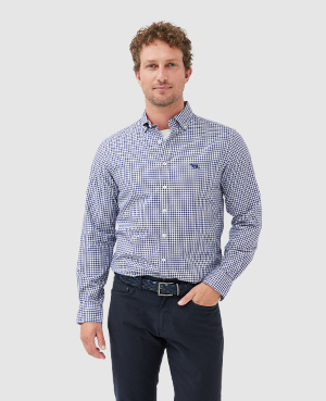 Rodd & Gunn Gunn Check Oxford Sports Fit Button-down Shirt In Snow