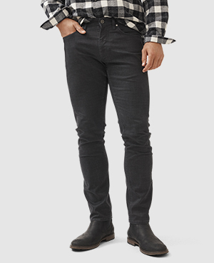 Rodd & Gunn Motion 2 Cotton Stretch Straight Fit Jeans In Anthracite
