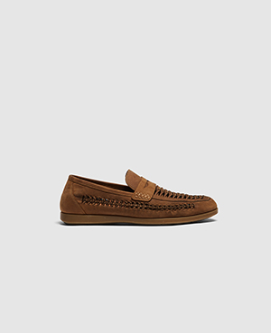 Rodd & Gunn Gisborne Huarache Penny Loafer In Tropical Birch