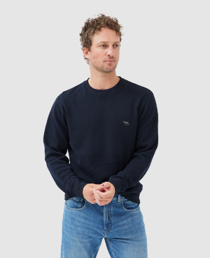 Rodd & Gunn Men's Mid-weight Cotton Crew Sweater In Midnight
