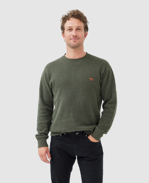 Rodd & Gunn Gunn Crew Neck Sweat In Seaweed