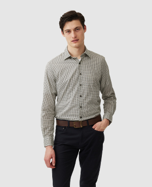 Rodd & Gunn Chatteron River Long Sleeve Sports Fit Shirt In Snow