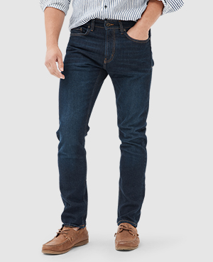 Rodd & Gunn Sutton Stretch Straight Leg Jeans In Dark Blue