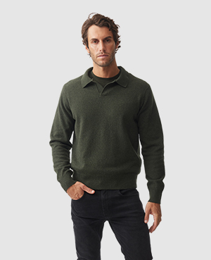 Rodd & Gunn Kingswood Polo Sweater In Thyme