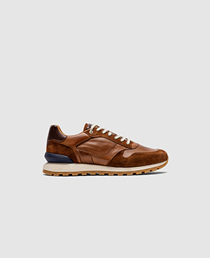 Rodd & Gunn Men's Quarry Hill Leather And Suede Low-top Sneakers In Cognac