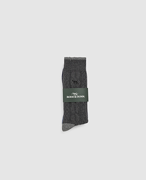 Rodd & Gunn Dunedin Cable Sock 2 Pack In Charcoal/denim