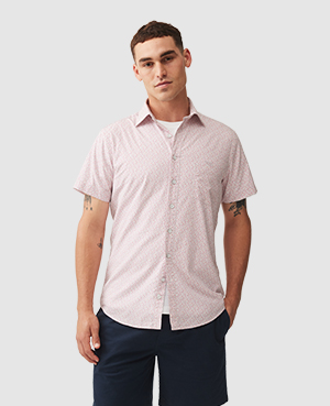 Rodd & Gunn Grassy Hills Sports Fit Shirt In Rosewater