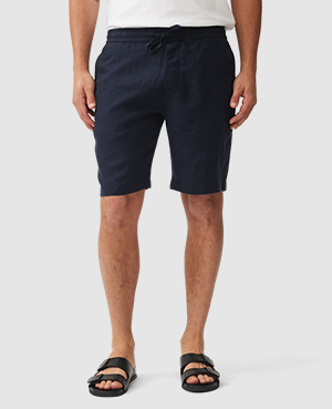 Rodd & Gunn Linen 9 Resort Shorts In Navy