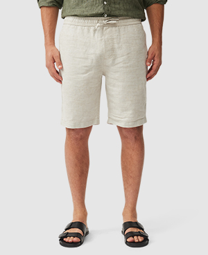 Rodd & Gunn Linen 9 Resort Shorts In Oatmeal