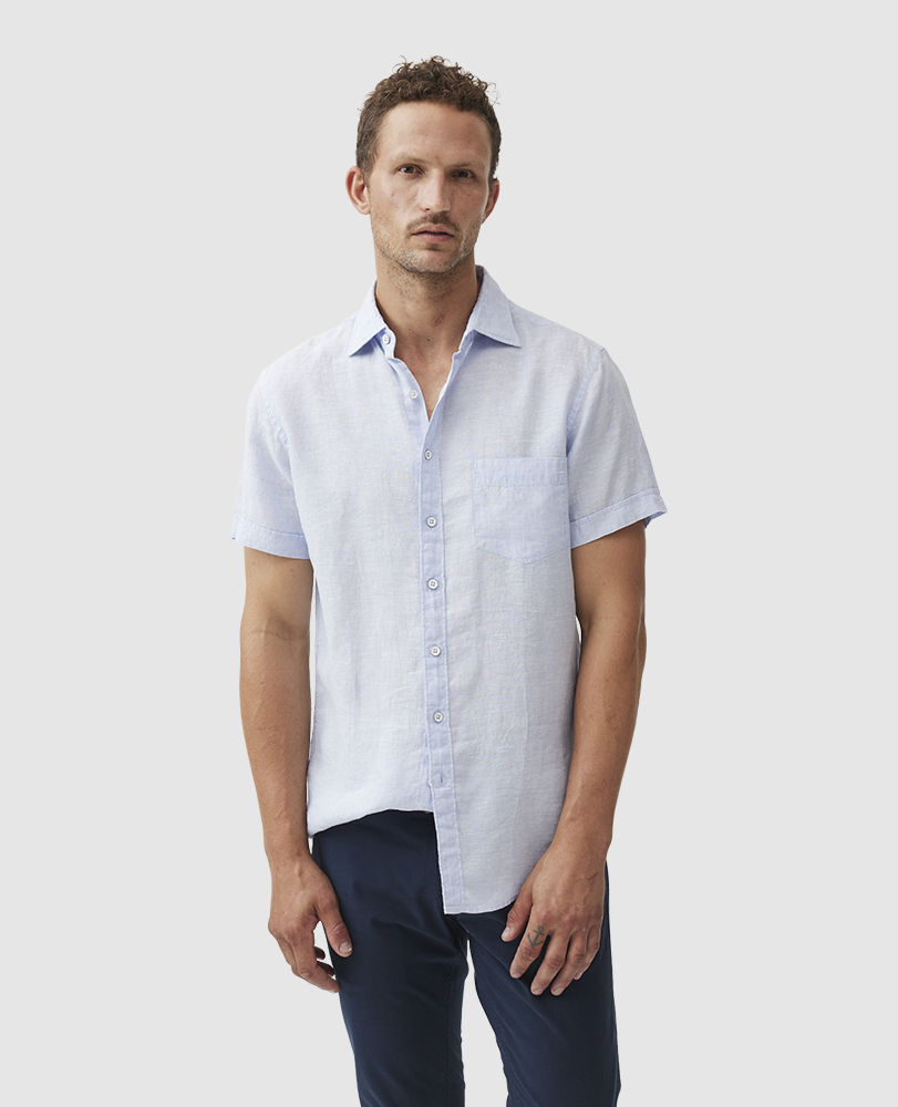 Rodd & Gunn Palm Beach Short Sleeve Slim Fit Shirt In Lilac