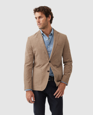 Rodd & Gunn Saint Bathans Sports Fit Jacket In Tan