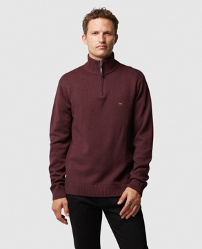 Rodd & Gunn Rodd And Gunn Merrick Bay Quarter-zip Sweater In Port
