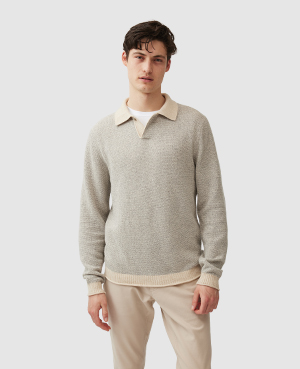 Rodd & Gunn Marlin Polo Sweater In Smoke