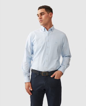 Rodd & Gunn Gunn Oxford Sports Fit Shirt In Powder Blue
