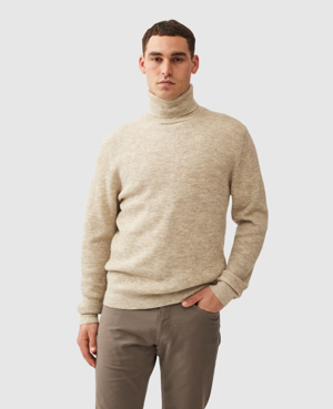 Rodd & Gunn Castle Ridge Turtleneck Sweater In Birch