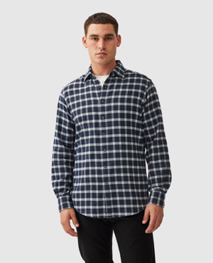 Rodd & Gunn Mclaren Falls Button Front Shirt In Eclipse