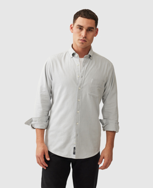 Rodd & Gunn Featherston Slim Fit Button Down Shirt In Salt