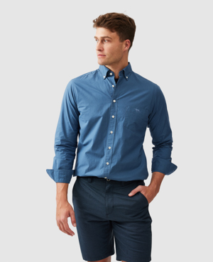 Rodd & Gunn Hendrick Slim Fit Button Down Shirt In Bluejay