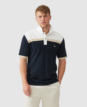 Rodd & Gunn Whitby Color Block Regular Fit Polo Shirt In Neutral