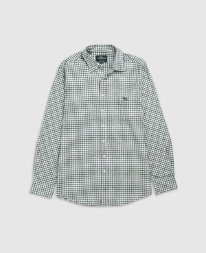 Rodd & Gunn Gebbies Valley Cotton And Linen Plaid Shirt In Deep Forest