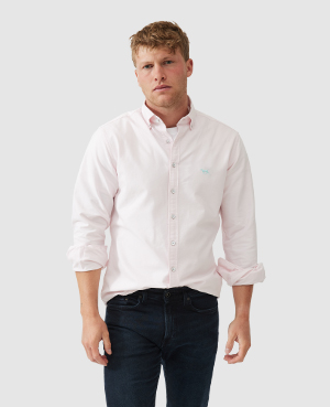 Rodd & Gunn Gunn Check Oxford Long Sleeve Slim Fit Shirt In Quartz