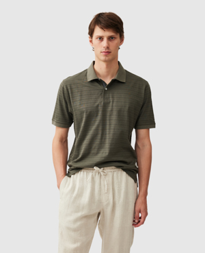 Rodd & Gunn Evans Bay Polo In Forest