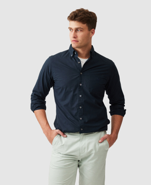 Rodd & Gunn Hendrick Cotton Button-down Shirt In Eclipse