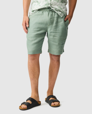 Rodd & Gunn Linen 9 Resort Shorts In Hunter