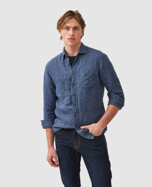 Rodd & Gunn Coromandel Sports Fit Shirt In Marine
