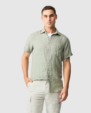 Rodd & Gunn Palm Beach Sports Fit Shirt In Sage Grey