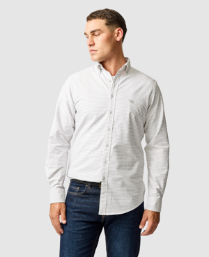 Rodd & Gunn Gunn Check Oxford 5 Sports Fit Shirt In Pebble
