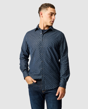 Rodd & Gunn Harrington Sports Fit Shirt In Blueberry
