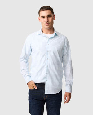 Rodd & Gunn Ashmore Place Check Cotton Button-up Shirt In Sky