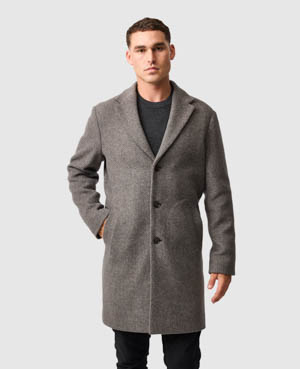Rodd & Gunn Colwood Wool Blend Twill Coat In Mink