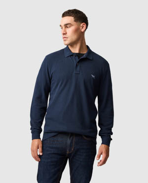 Rodd & Gunn Ls Gunn Polo In Eclipse