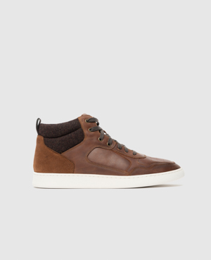 Rodd & Gunn Suffolk Hi Top Sneaker In Coffee