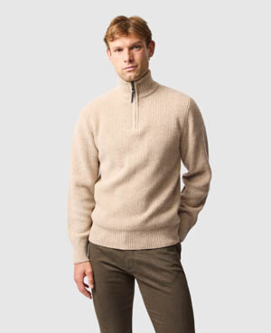 Rodd & Gunn Robbies Road Knit In Flax