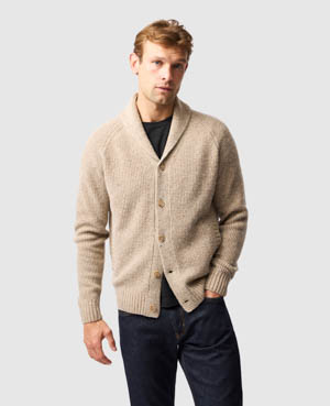 Rodd & Gunn Williamson Textured Cardigan Sweater In Natural